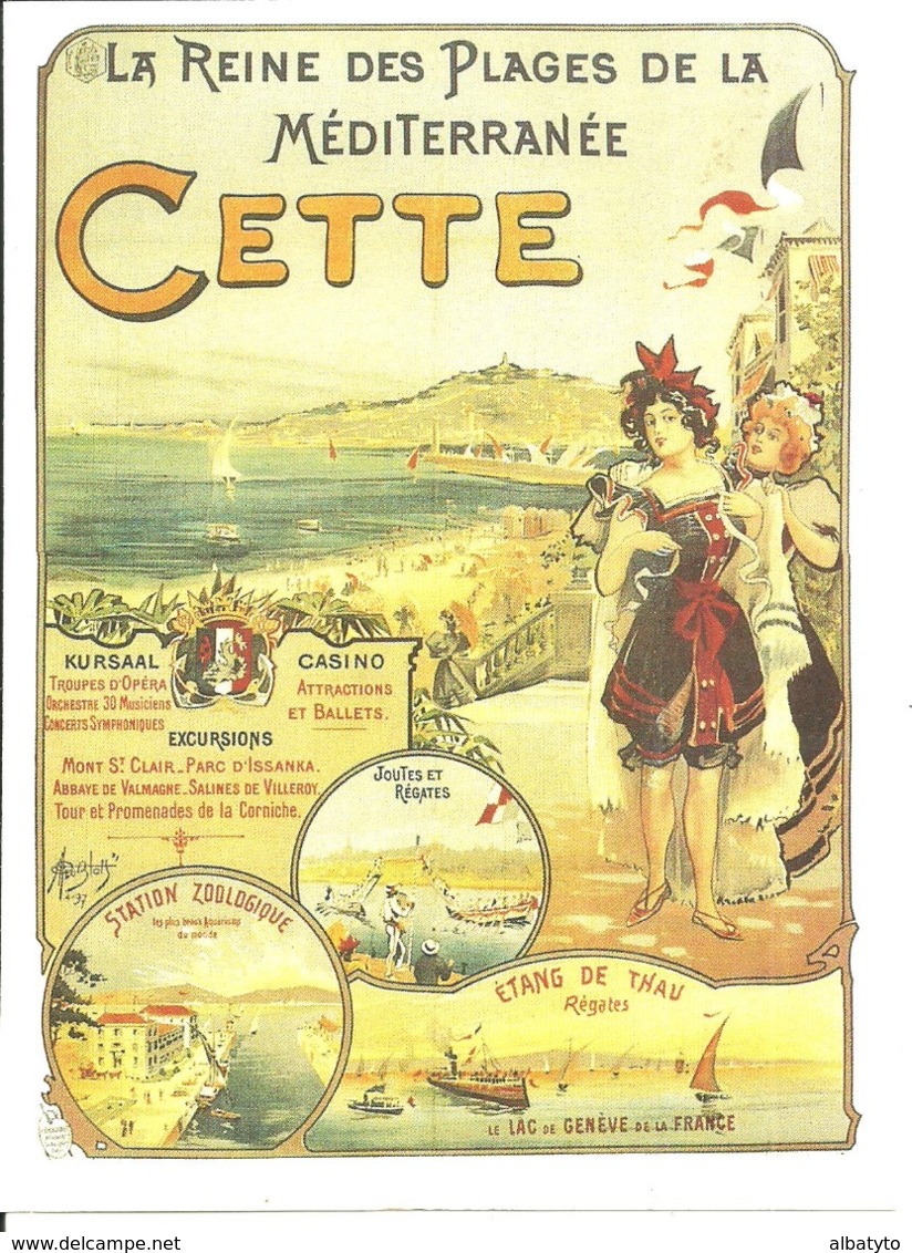 Ville De Cette Sète Hérault Joutes Station Zoologique Régates Kursaal Casino Mont St Clair Reine Des Plages Plage - Autres & Non Classés