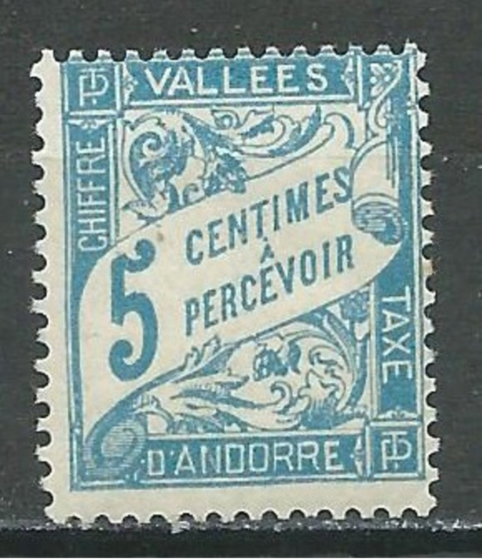 Andorre Français Timbre-taxe YT N°17 Duval Neuf/charnière * - Unused Stamps
