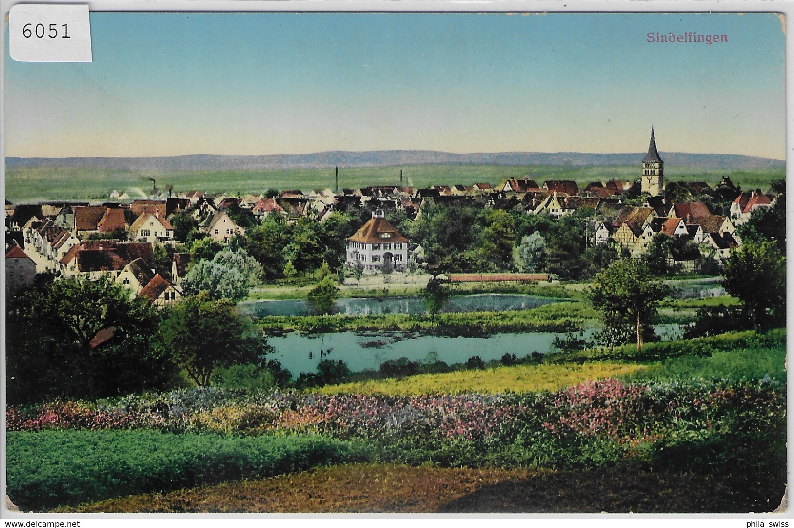 Sindelfingen - Panorama - Chromo Lithographie - Sindelfingen