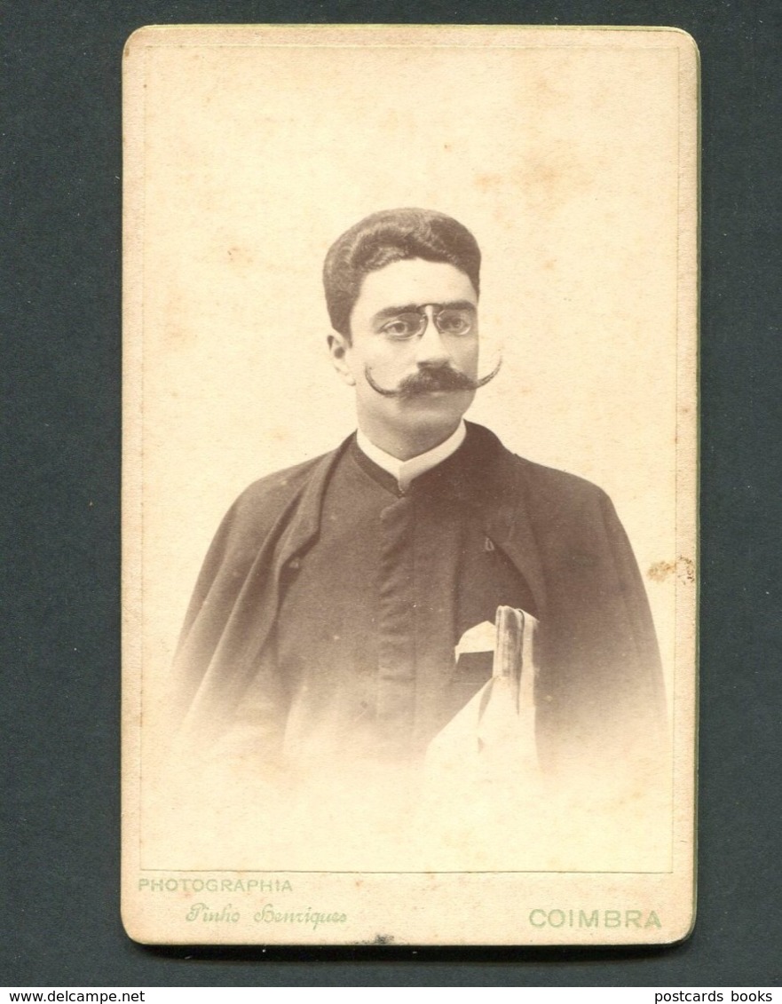 1899 Fotografia ESTUDANTE De COIMBRA, Joao Salema, Natural CASTELO De PAIVA, Futuro GOVERNADOR CIVIL Aveiro E Leiria - Ancianas (antes De 1900)