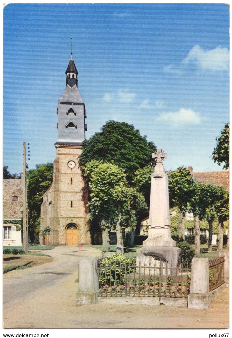 CPSM DE TREMBLAY-LE-VICOMTE  (EURE ET LOIR)  L'EGLISE ET LE MONUMENT - Autres & Non Classés