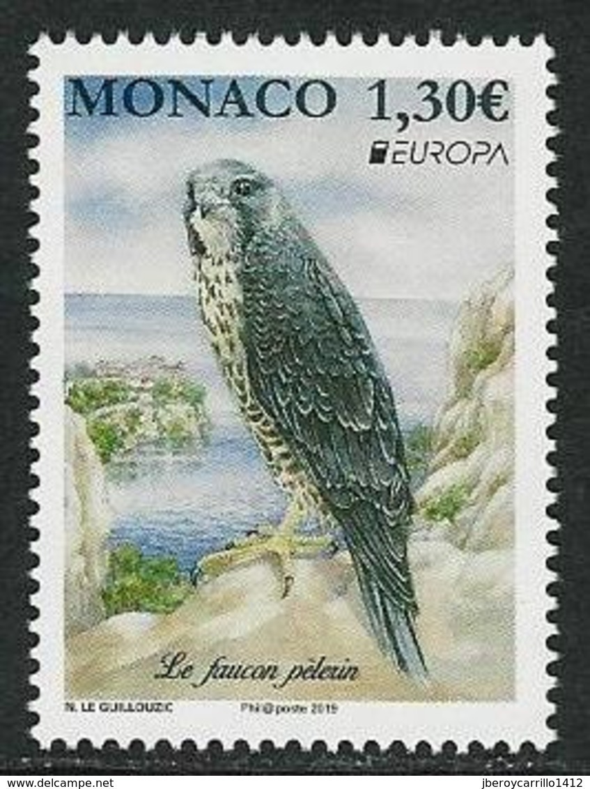 MONACO  -EUROPA 2019- NATIONAL BIRDS.-"AVES- BIRDS -VÖGEL- OISEAUX"- SERIE De 1 V. - 2019