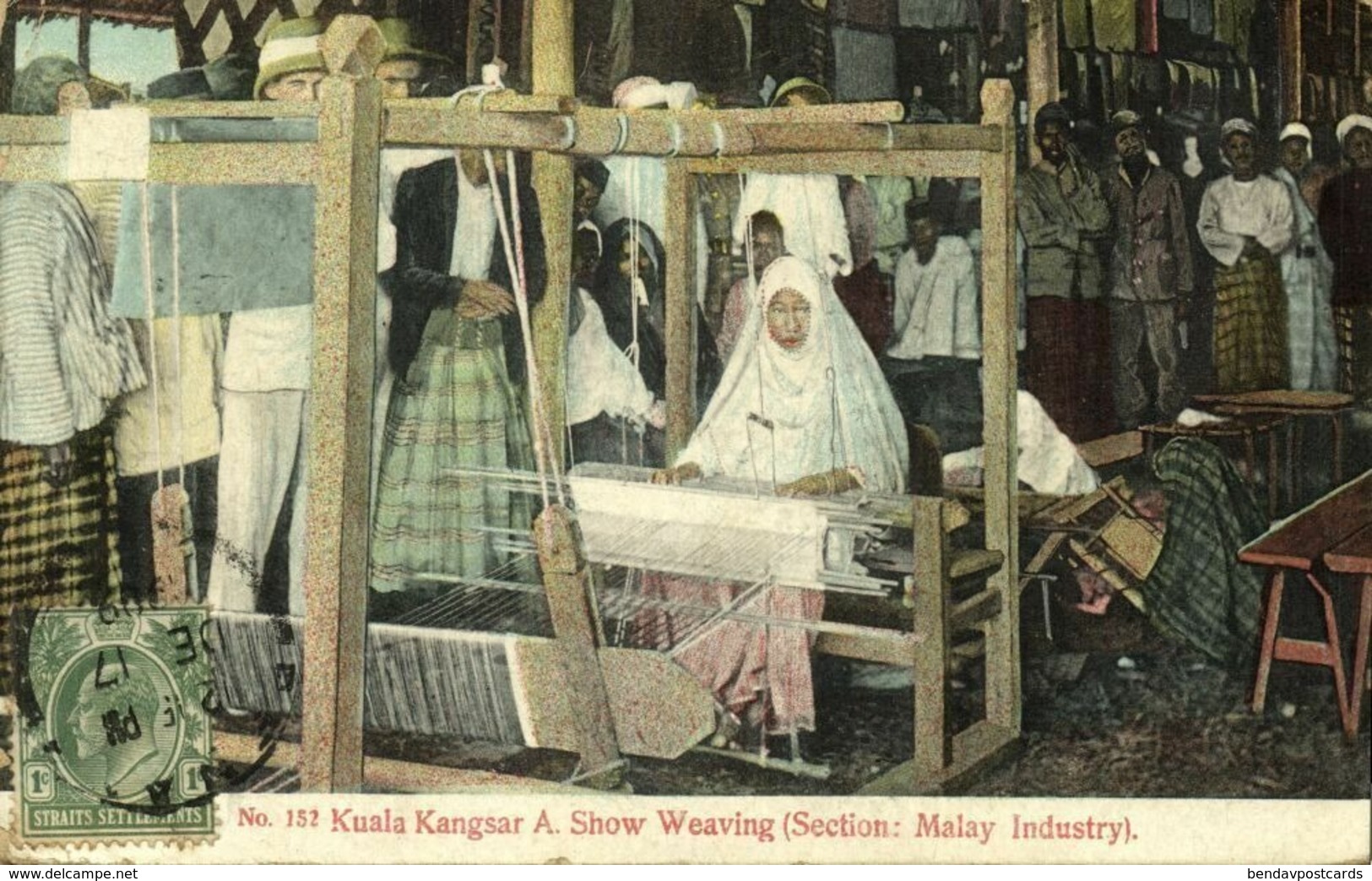 Straits, Malay Malaysia Perak, KUALA KANGSAR, Show Weaving Industry (1909) - Malaysia