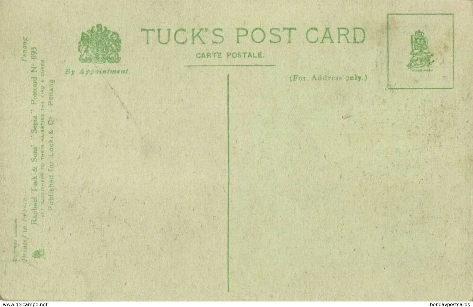 Straits Settlements, Malay Malaysia, PENANG, Native Market (1910s) Tuck Postcard - Malaysia