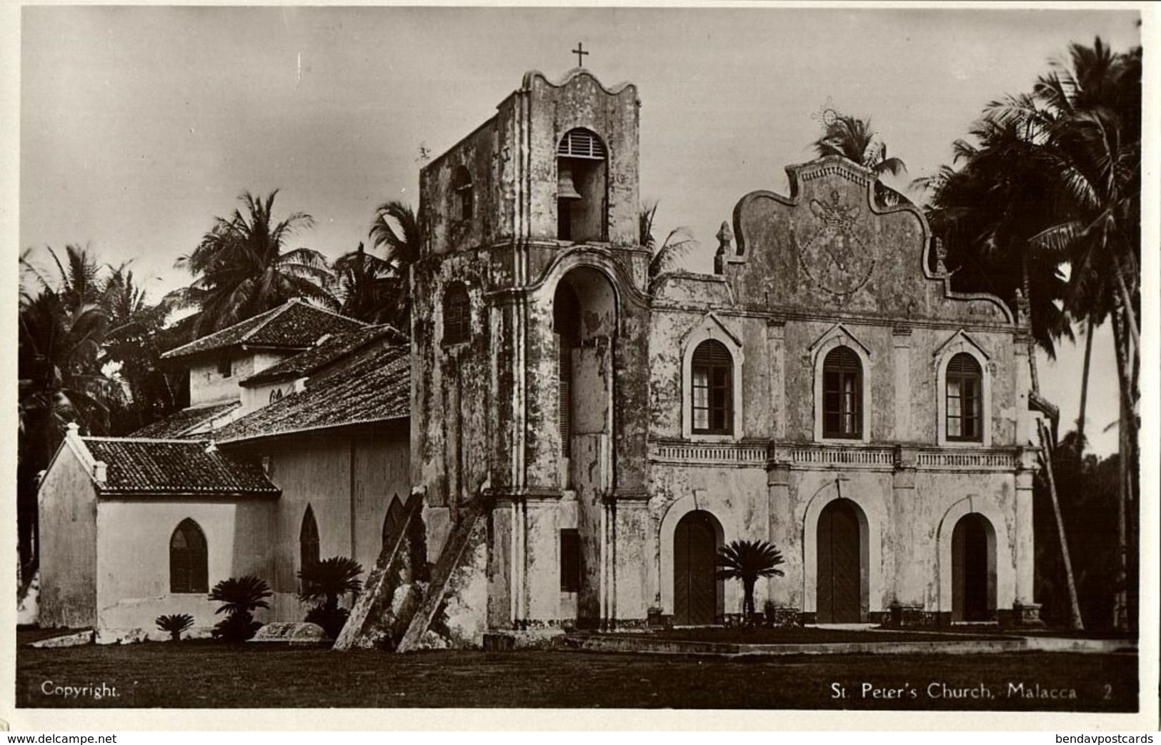 Malay Malaysia, MALACCA, St. Peter's Church (1930s) RPPC Postcard - Malaysia