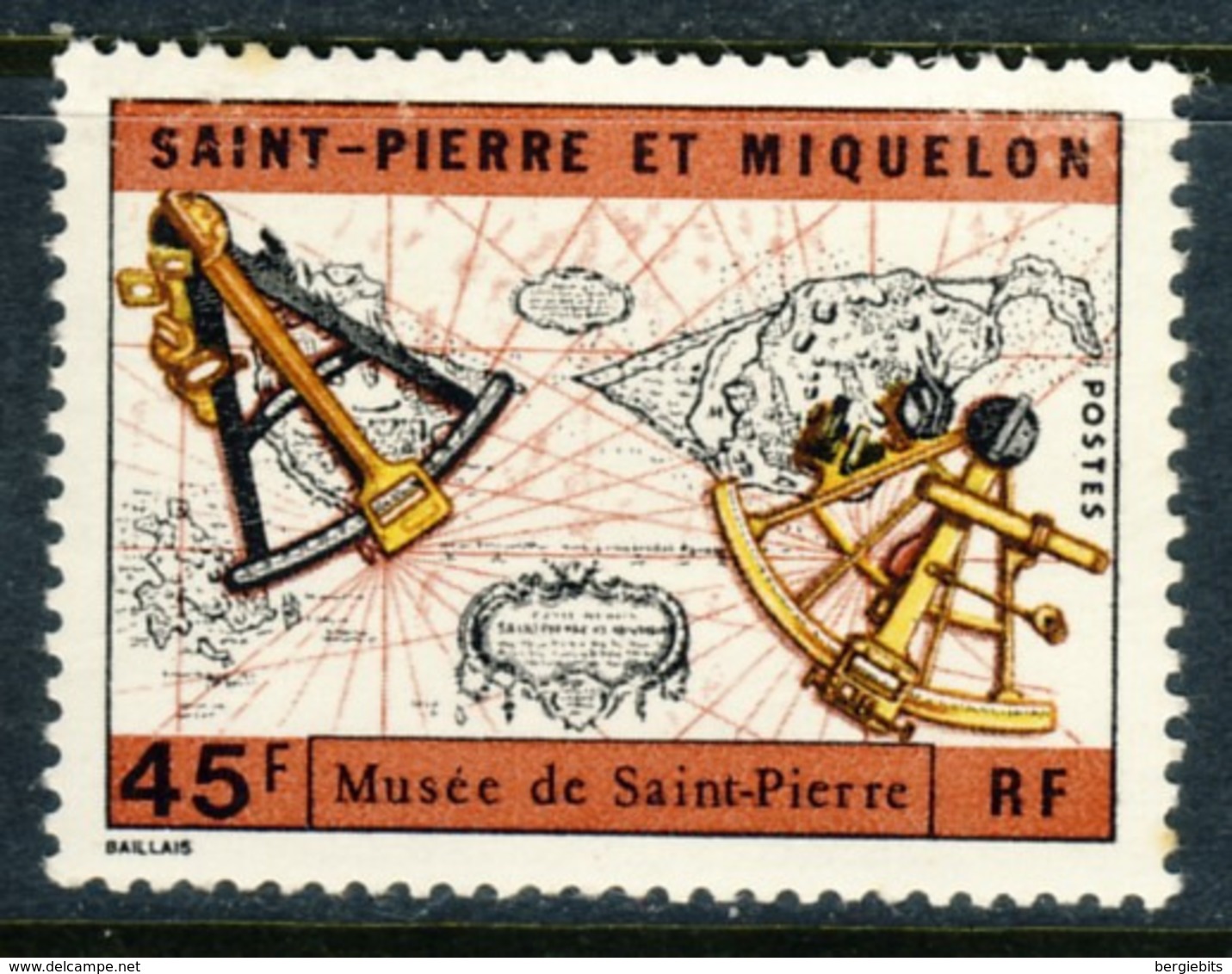 1971 St.Pierre & Miquelon MNH OG High Value Stamp Yt,418 Cat, 45 Euro - Unused Stamps