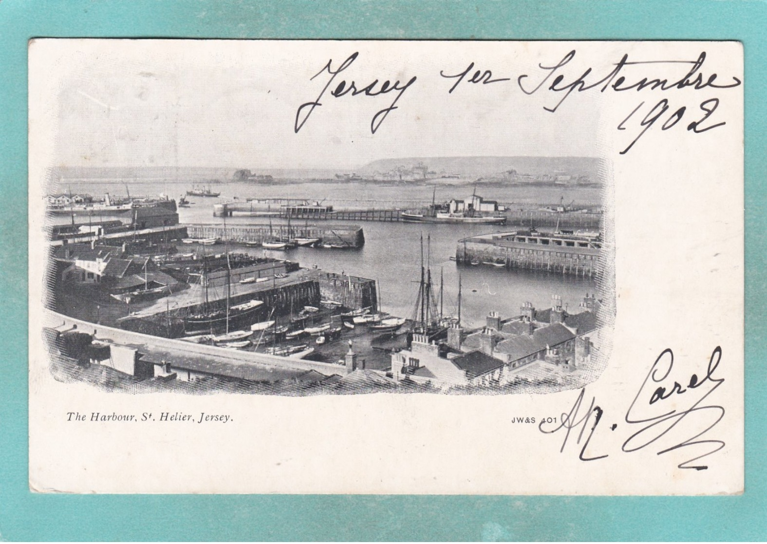 Small Old Post Card Of The Harbour,St.Helier,Jersey,Channel Islands,S73. - Other & Unclassified