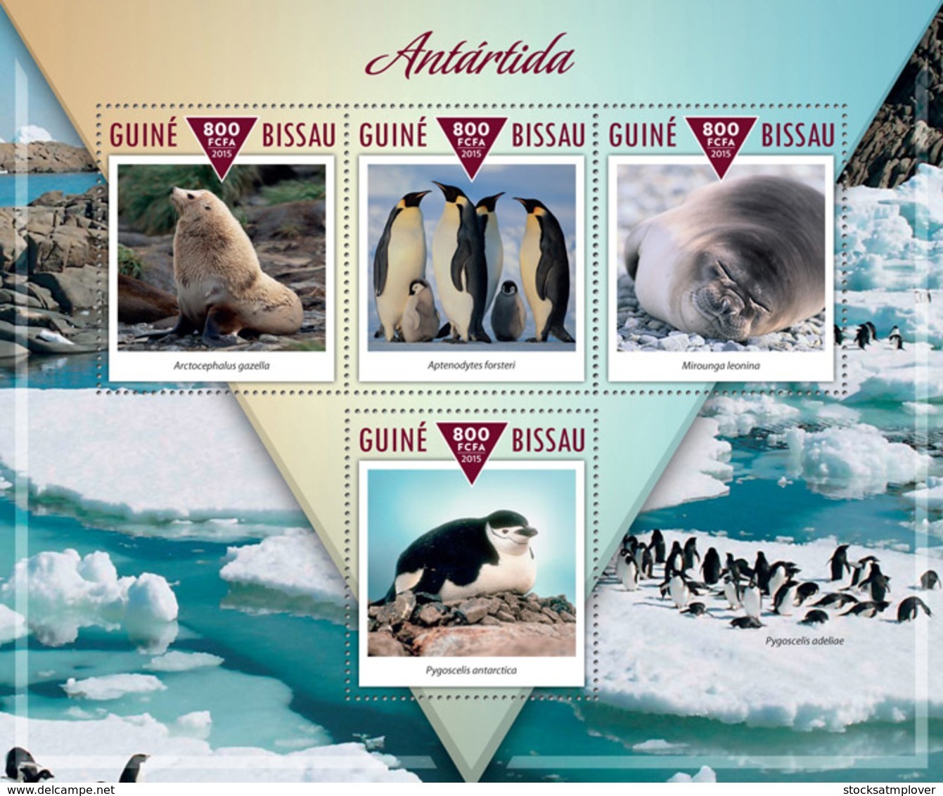 Guinea Bissau 2015   Fauna  Animals  Of Antarctica  Penguins - Guinea-Bissau