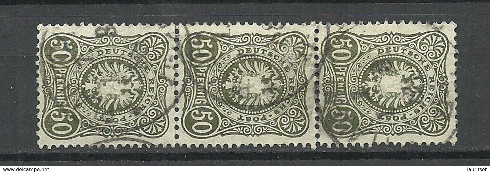 Germany Deutsches Reich 1880 Michel 44 Als 3-Streife O - Gebraucht