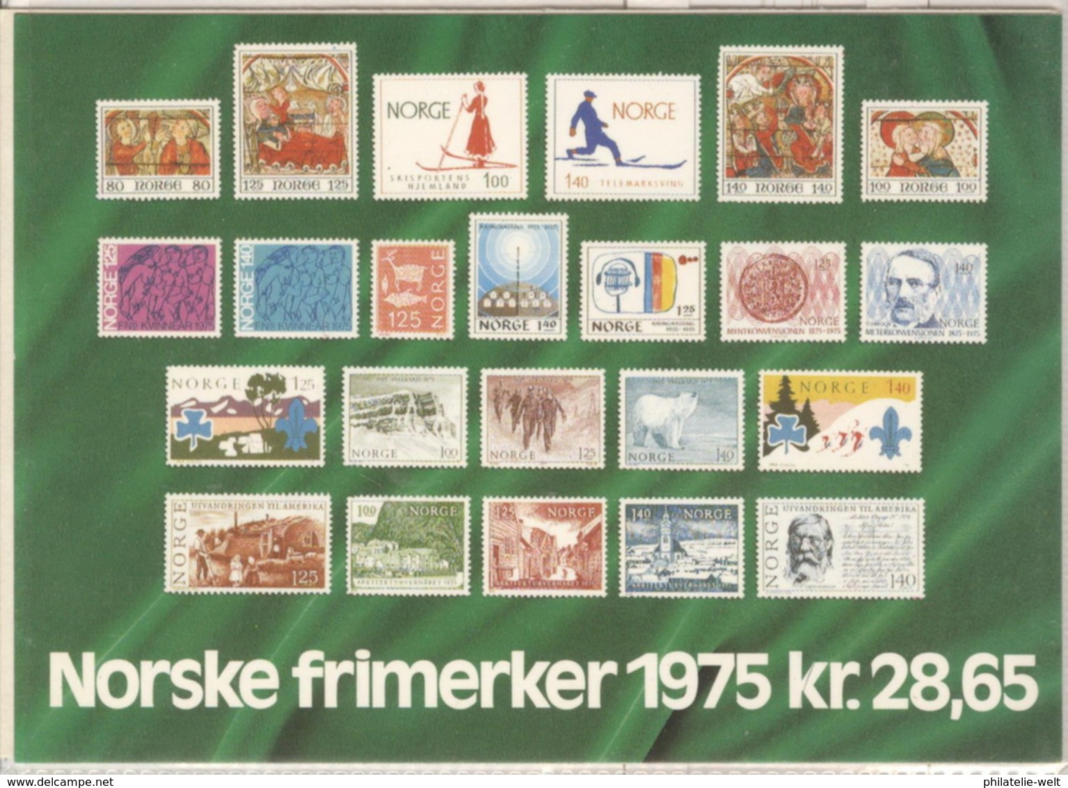 Norwegen Jahrgang 1975 Komplett Im Versandheft Der Postverwaltung ** Postfrisch - Ganze Jahrgänge