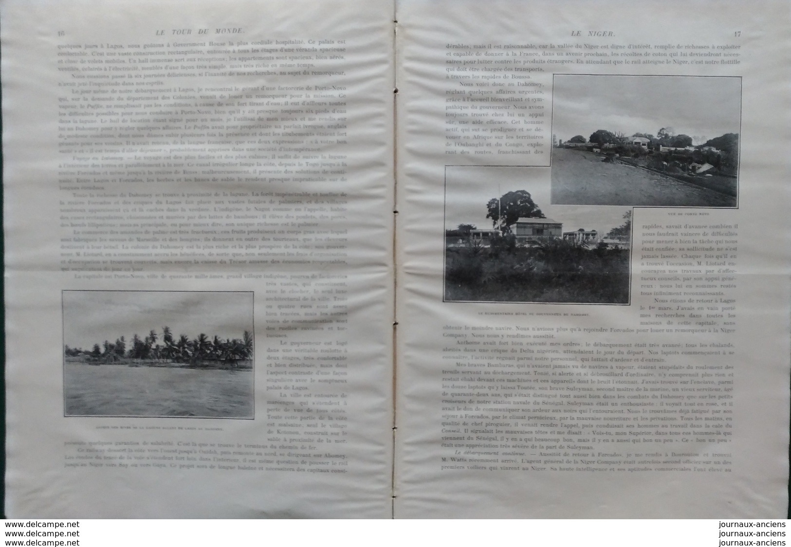 1903 LE TOUR DU MONDE - LE NIGER - LA RIVIERE FORCADOS - LE KOUARRA - L'ISSA - LE DJOLIBA - PORTO NOVO - 1900 - 1949