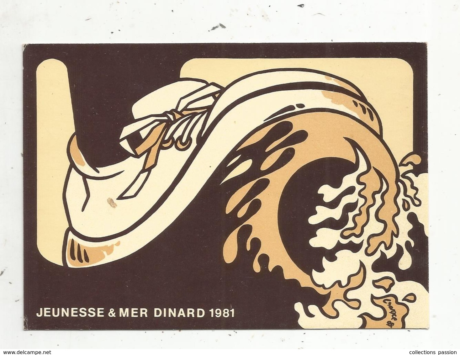 Cp, Bourses& Salons , JEUNESSE & MER ,DINARD ,1981,illustrateur , Signée,écrite,tirage 500 Exemplaires , Ed Siméone - Sammlerbörsen & Sammlerausstellungen