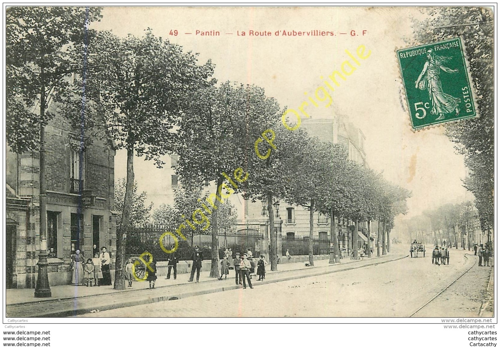 93. PANTIN . La Route D'Aubervilliers . CPA Animée . - Pantin