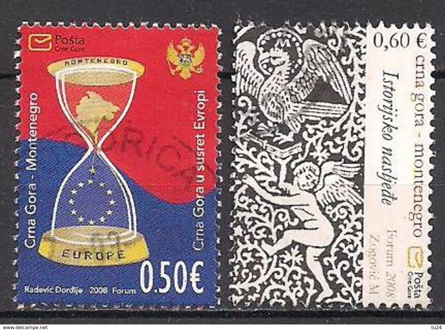 Montenegro  (2008)  Mi.Nr.  183 + 184  Gest. / Used  (3fa61)+ - Montenegro