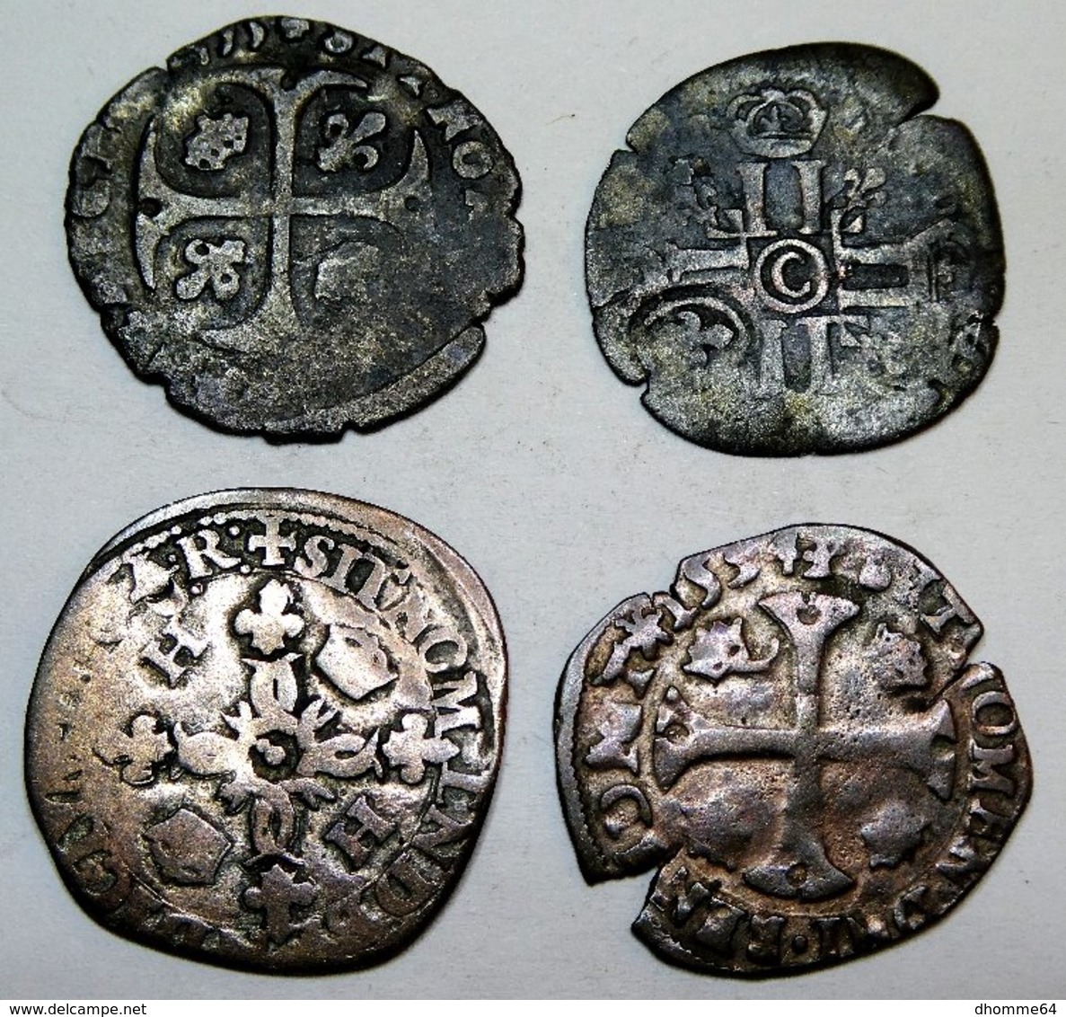 FRANCE - Lot 4 Monnaies Argent Ou Billon - 1483-1498 Charles VIII L'Affable