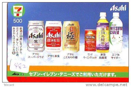 CARTE PREPAYEE JAPON * BIERE (482) ASAHI BEER * KARTE * PREPAID CARD JAPAN * BIERE * CERVEZA * 7 ELEVEN - Publicité