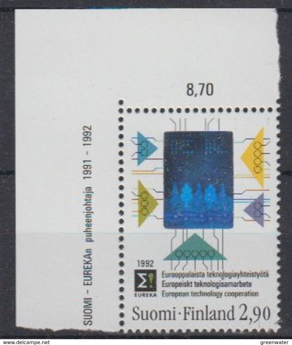 Finland 1992 European Technology Cooperation / Hologramm 1v (corner)  ** Mnh (44664B) - Europese Gedachte