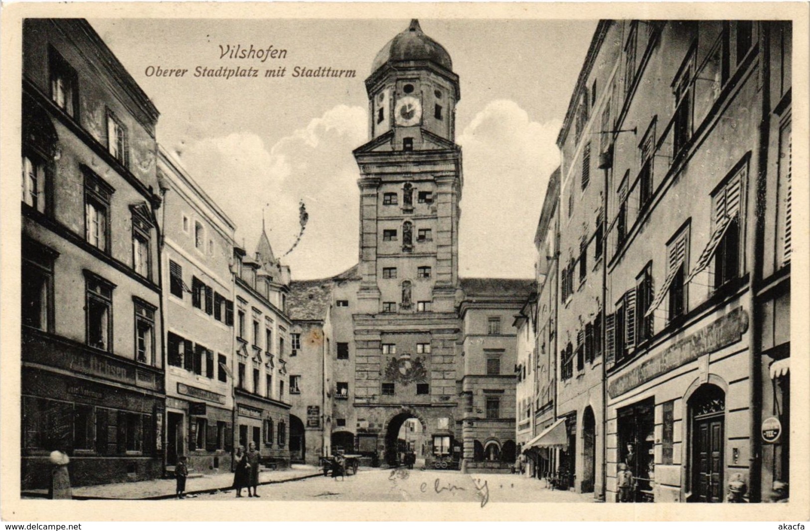 CPA AK Vilshofen Oberer Stadtplatz Mit Stadtturm GERMANY (892625) - Vilshofen