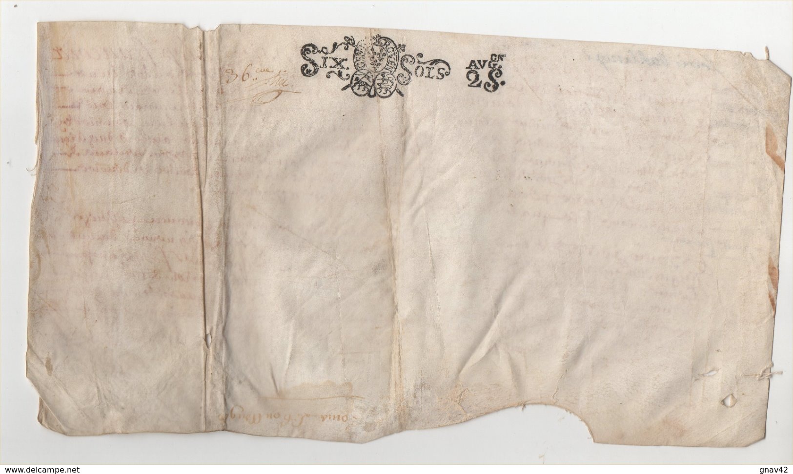 Parchemin Normandie 1692  Au Seigneur D'Auvilliers François De Monsures Dim 28 X 15 Cm - Manuscripts