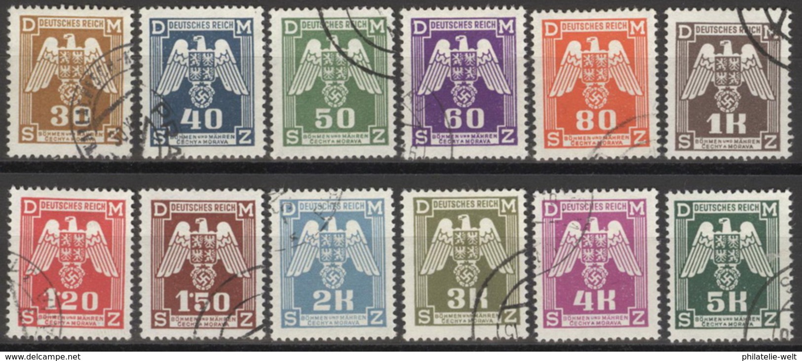 Böhmen Und Mähren Dienst 13/24 O - Used Stamps