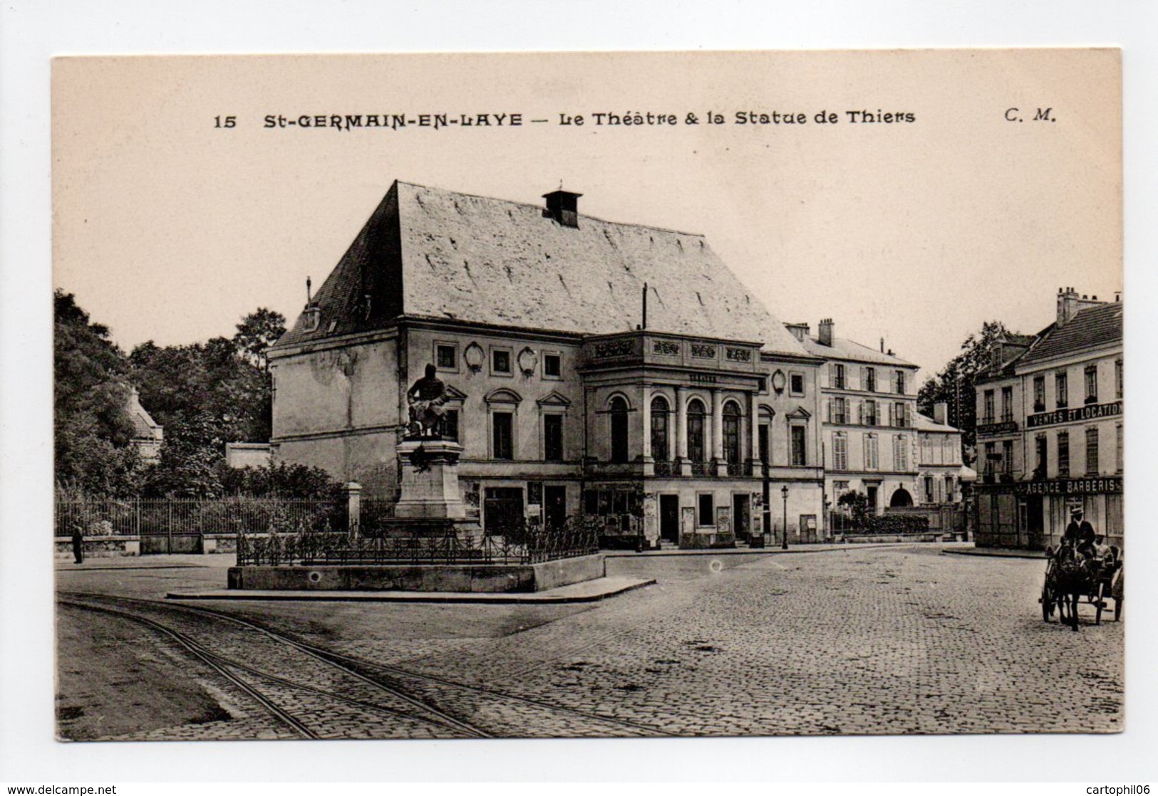 - CPA SAINT-GERMAIN-EN-LAYE (78) - Le Théâtre & La Statue De Thiers - Photo-Edition Malcuit N° 15 - - St. Germain En Laye