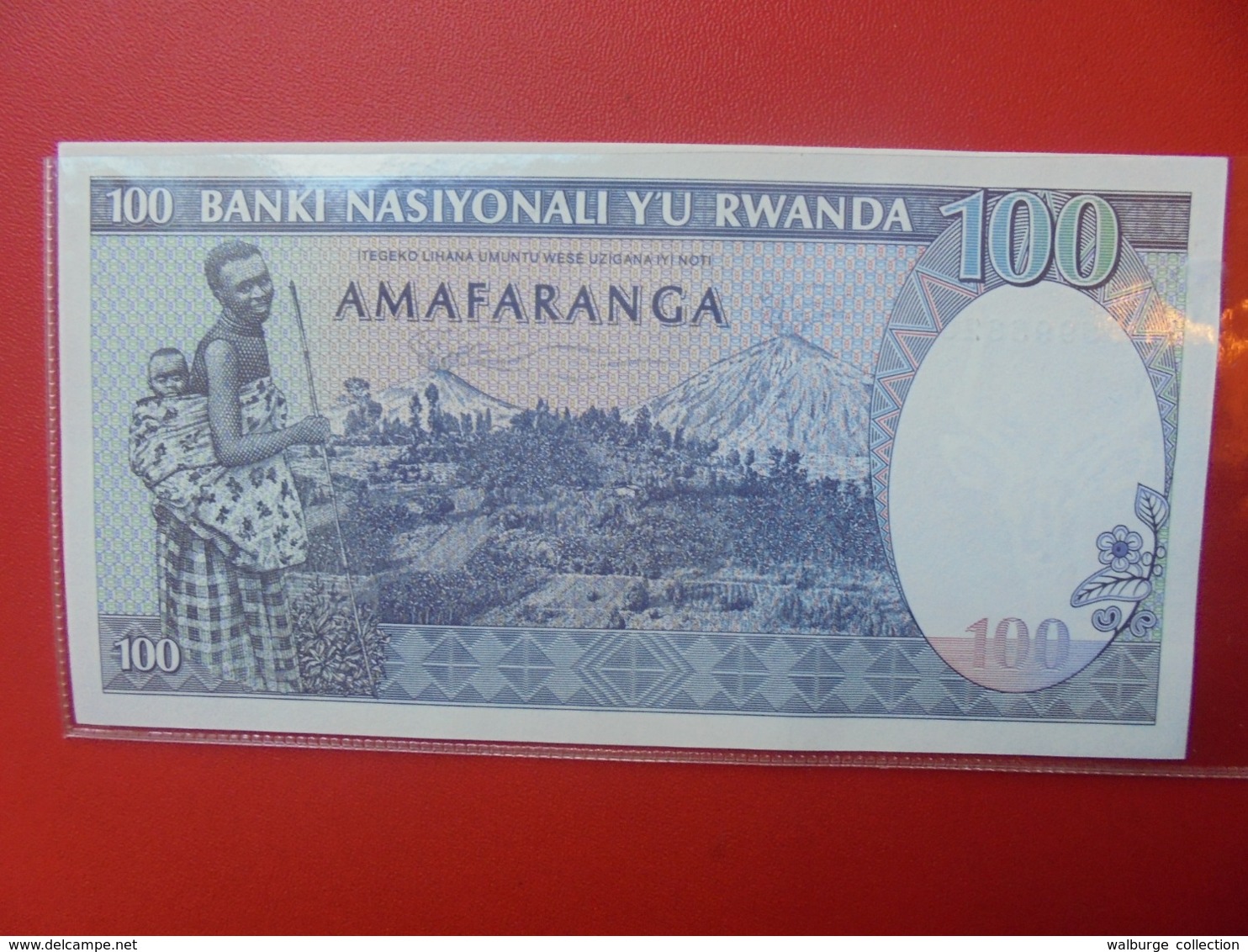 RWANDA 100 FRANCS 1989 PEU CIRCULER  (B.7) - Rwanda