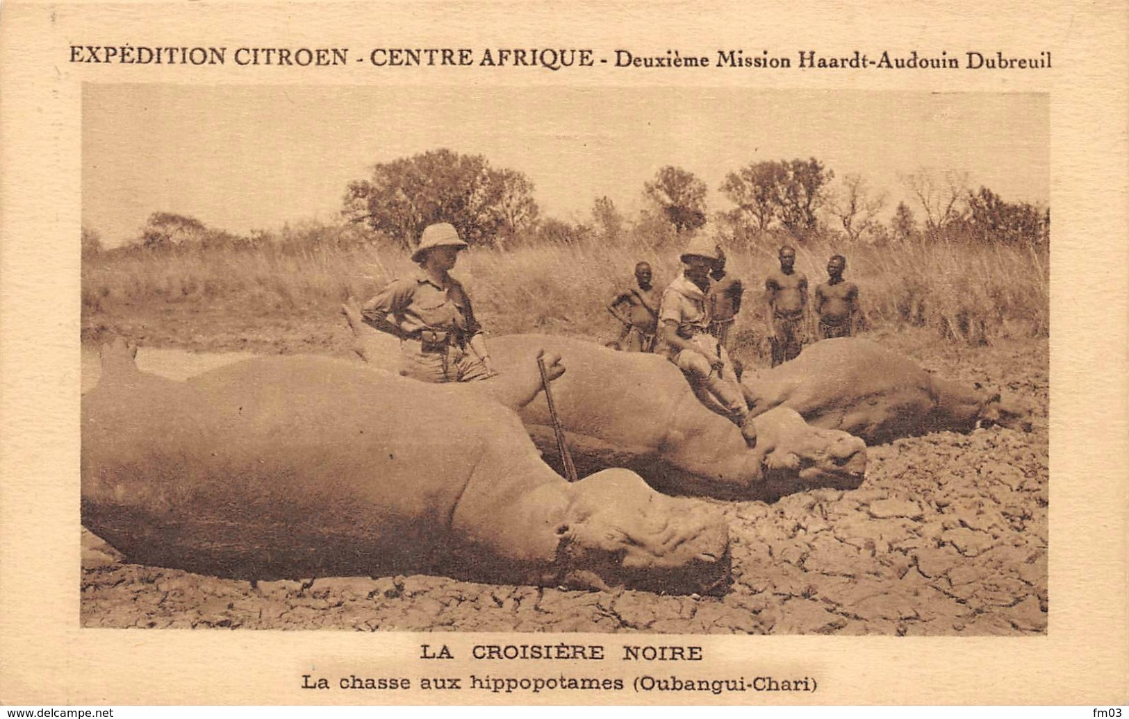 Oubangui-Chari Expédition Citroën Chasse Hippopotame - Centrafricaine (République)