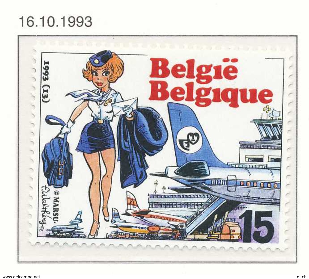 D - [153392]TB//**/Mnh-[2528] Belgique 1993, Bédé, Bande Dessinée, Natacha, Hôtesse De L'air, Bande Dessinée, SNC - Philabédés (comics)