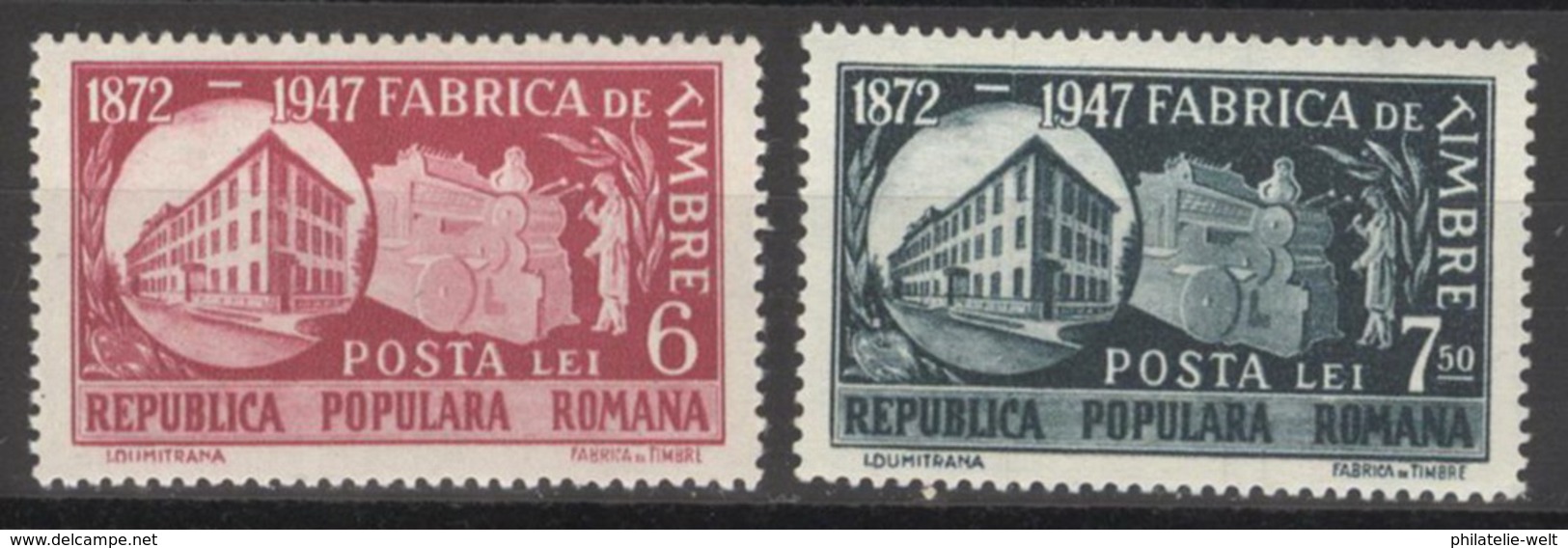 Rumänien 1094/95 ** Postfrisch Staatsdruckerei - Unused Stamps