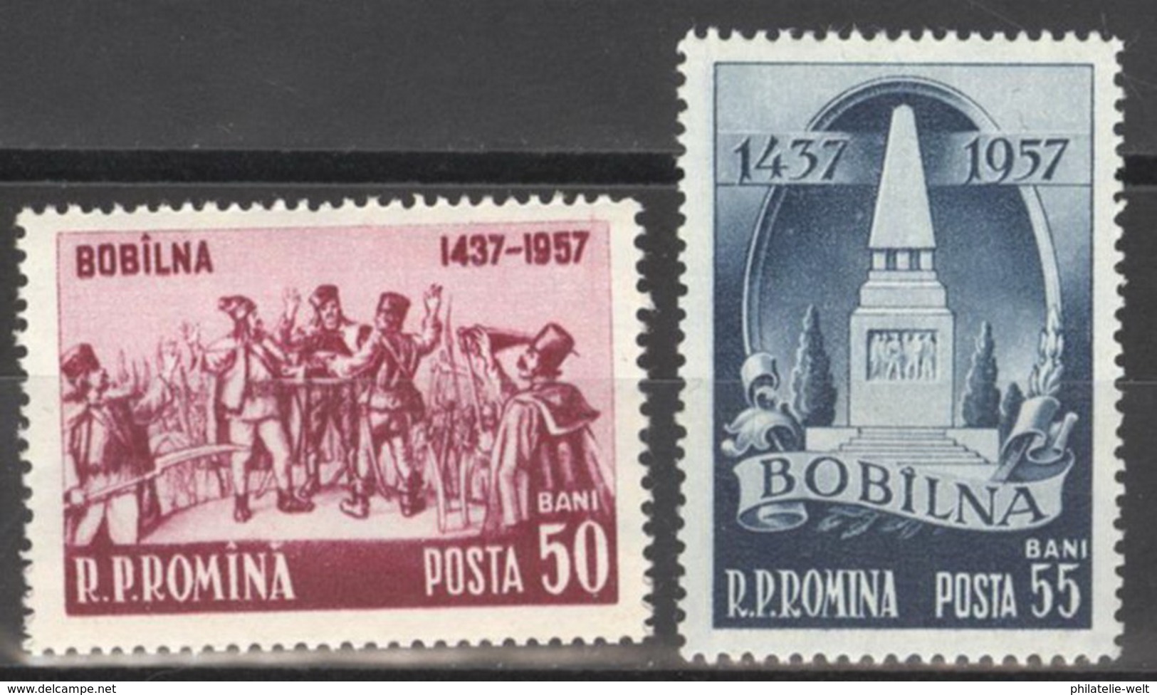 Rumänien 1681/82 ** Postfrisch Bauernaufstand - Unused Stamps