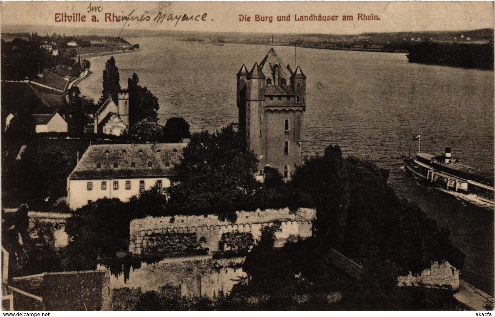 CPA AK Eltville Am Rhein - Die Burg Und Landhauser Am Rhein GERMANY (859615) - Eltville