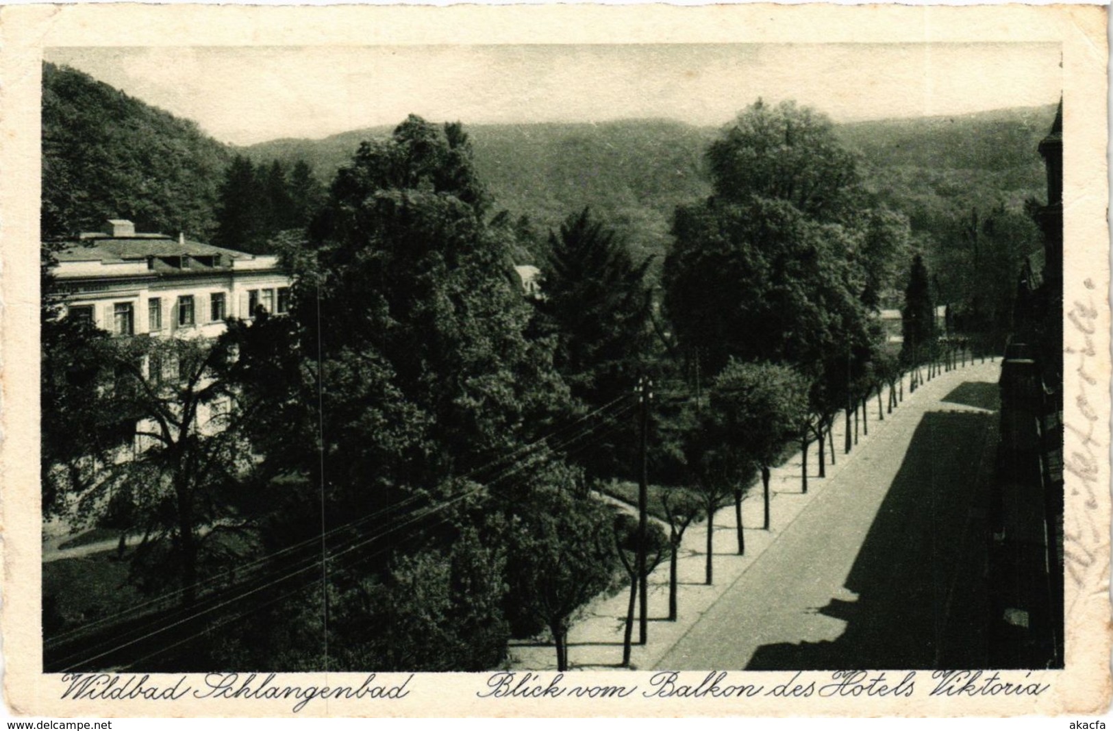 CPA AK Schlangenbad - Blick Vom Balkon Des Hotels Viktoria GERMANY (859655) - Schlangenbad