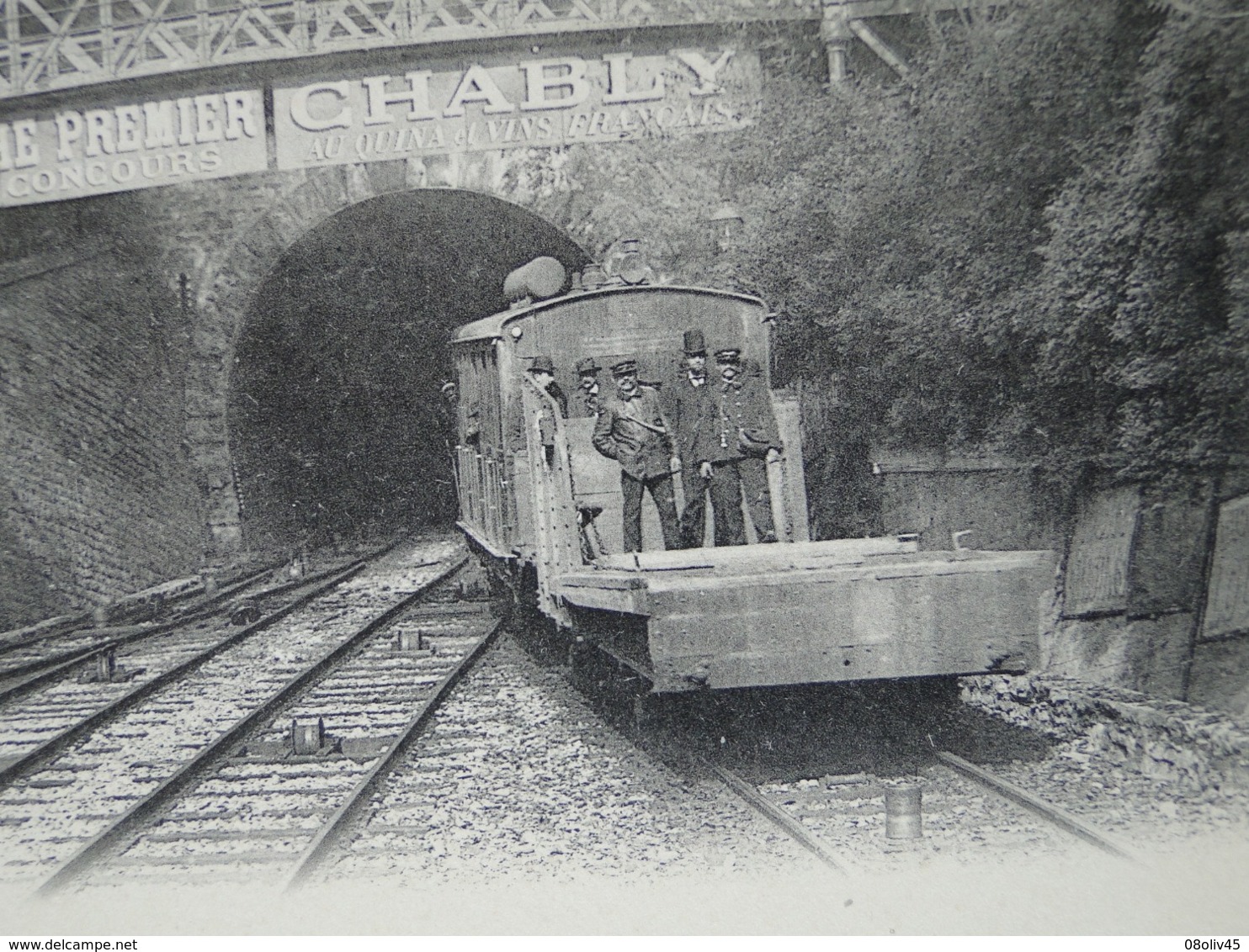 LYON -- Funiculaire Croix-Paquet - ANIMEE - Publicité Absinthe - Chably - Cpa "précurseur" - Funiculaires