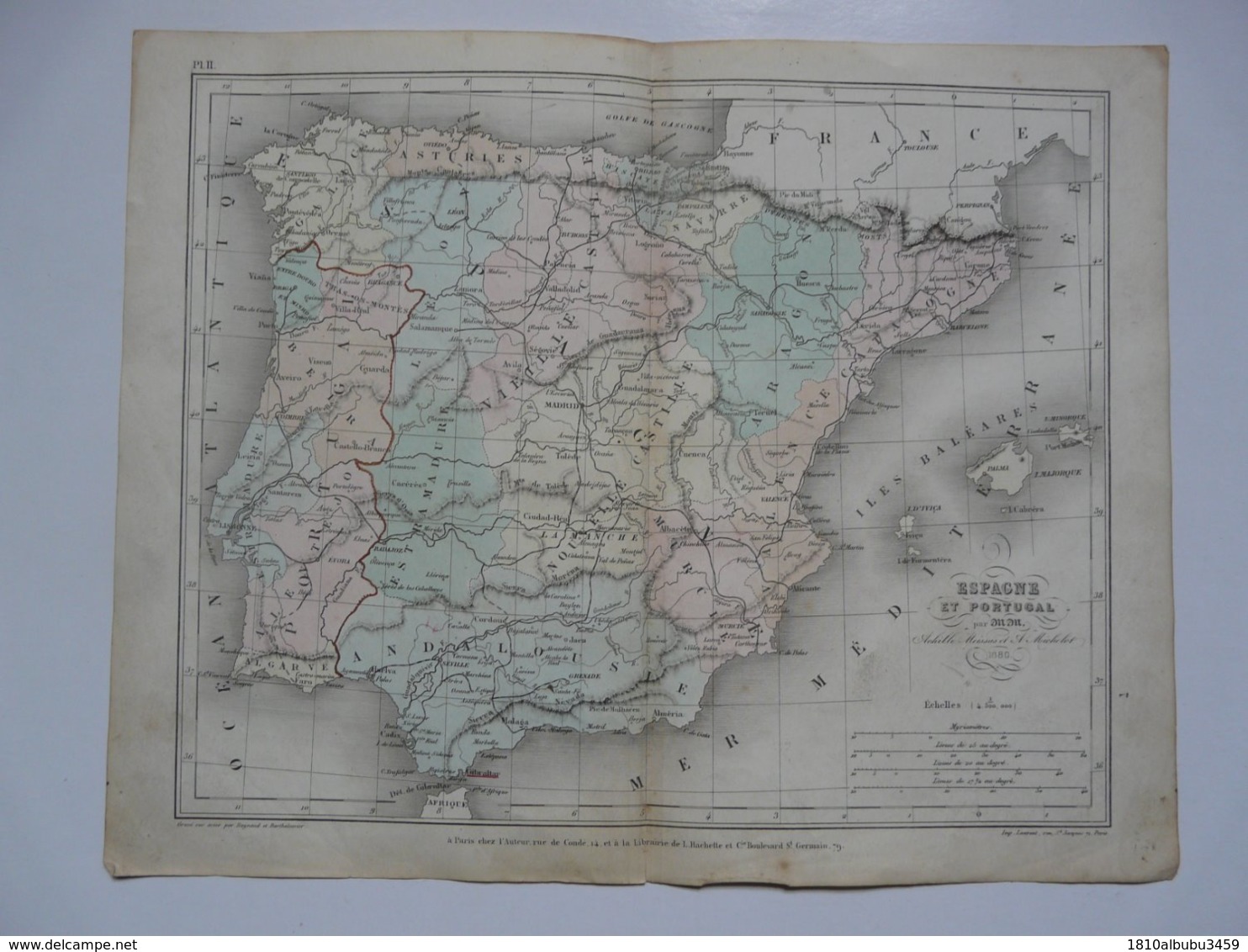 VIEUX PAPIERS - CARTE : Planche 11 Extraite Du Petit Atlas Universel De Géographie Moderne Par M. Achille MEISSAS - Cartes Géographiques