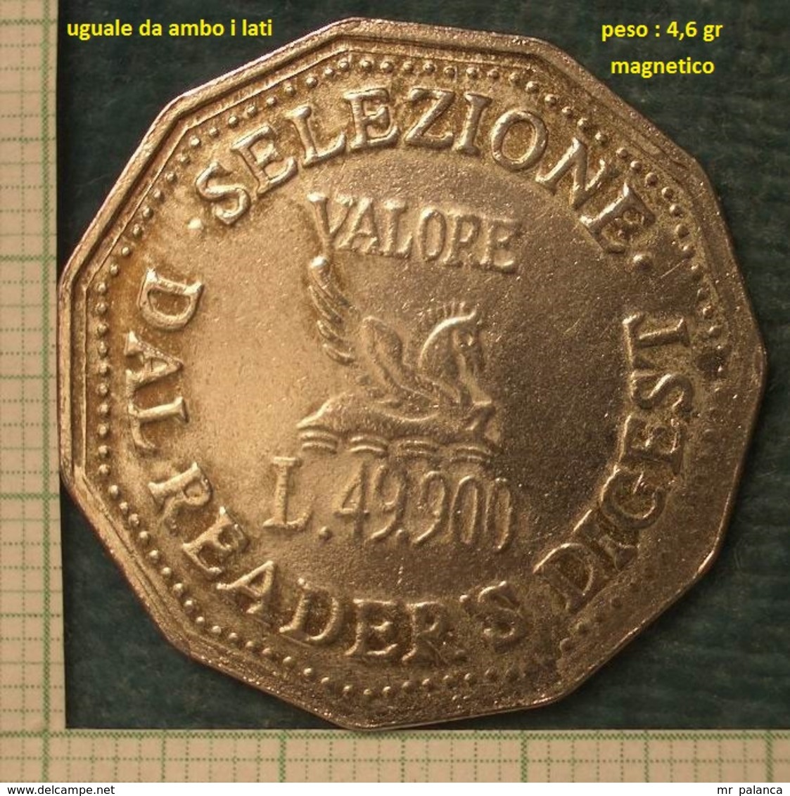 M_p> Gettone VALORE L. 49.900 - SELEZIONE DAL READER'S DIGEST - Monetary/Of Necessity