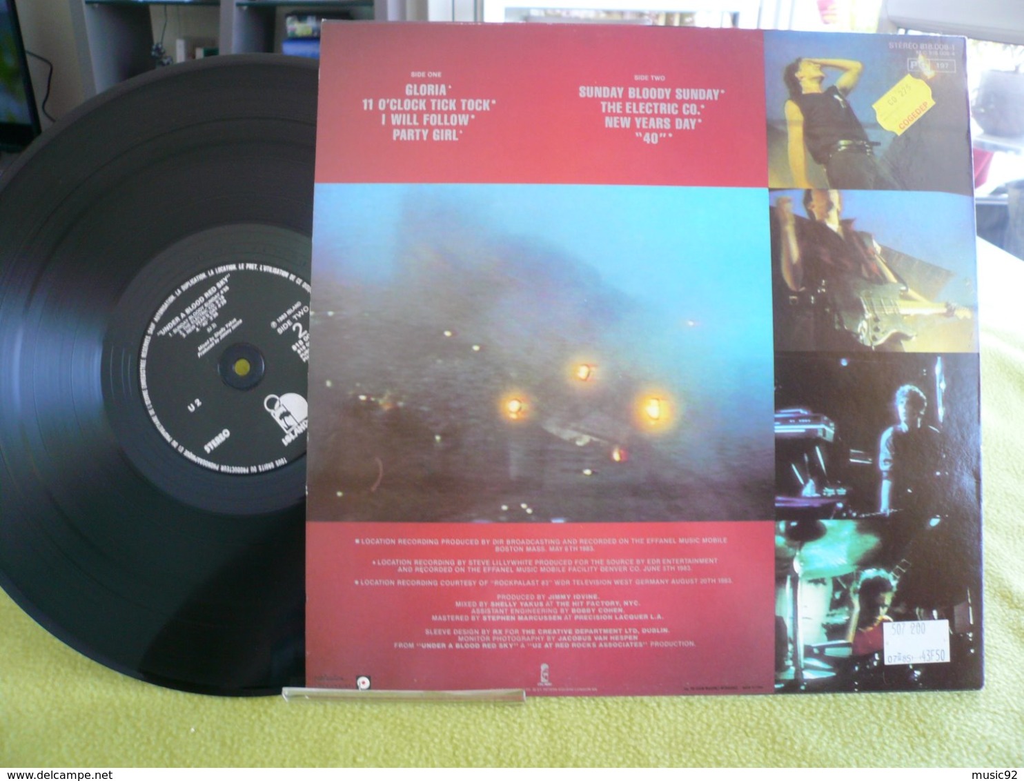 U2 Live 33t Vinyle Under A Blood Red Sky - Disco & Pop