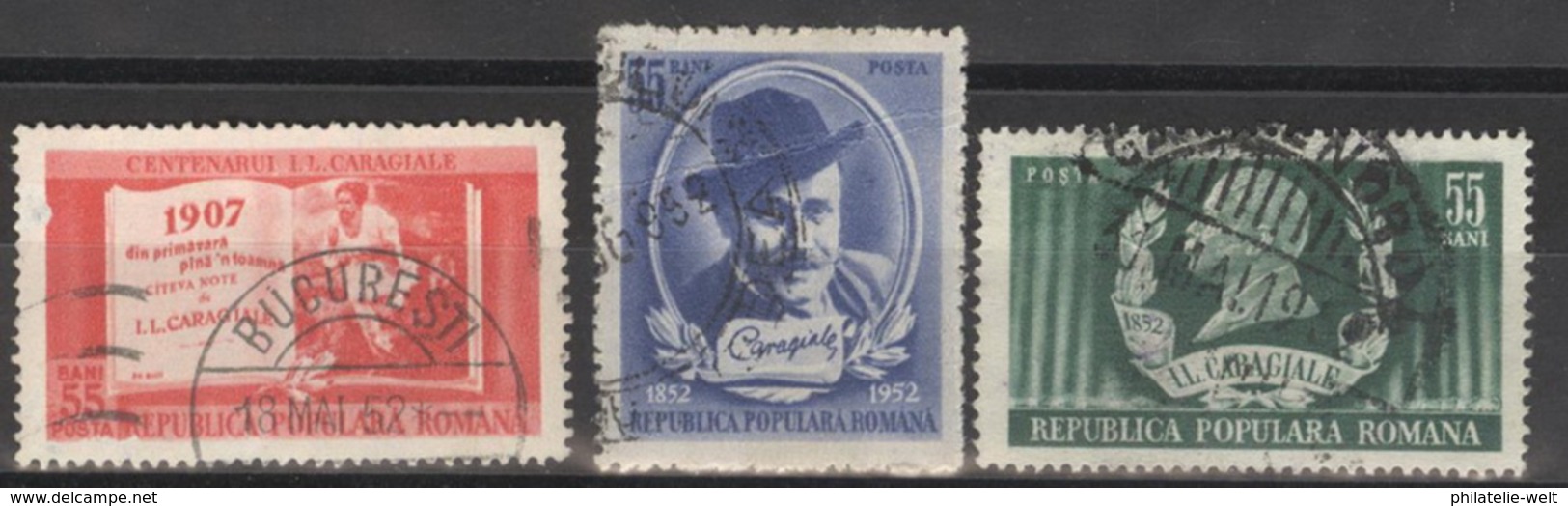 Rumänien 1386/88 O Caragiale - Used Stamps
