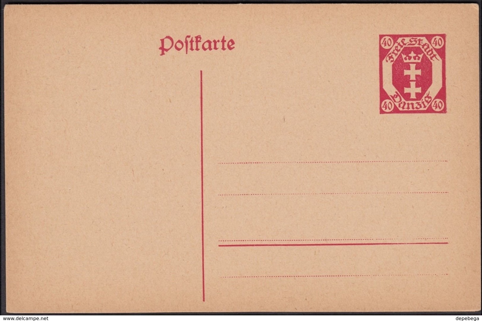 Germany 1921 - DANZIG. Postal Stationery, Ganzsache MiNr. P 12. - Sonstige & Ohne Zuordnung