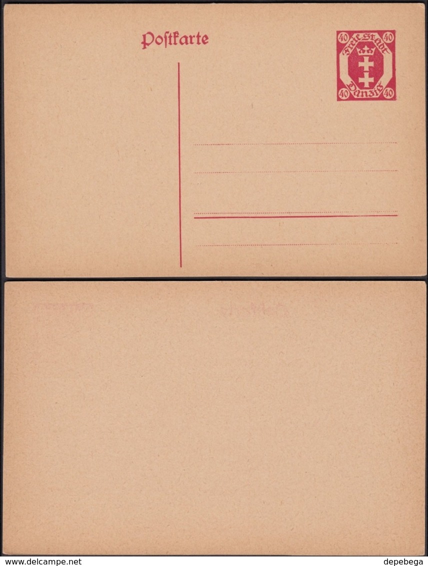 Germany 1921 - DANZIG. Postal Stationery, Ganzsache MiNr. P 12. - Sonstige & Ohne Zuordnung