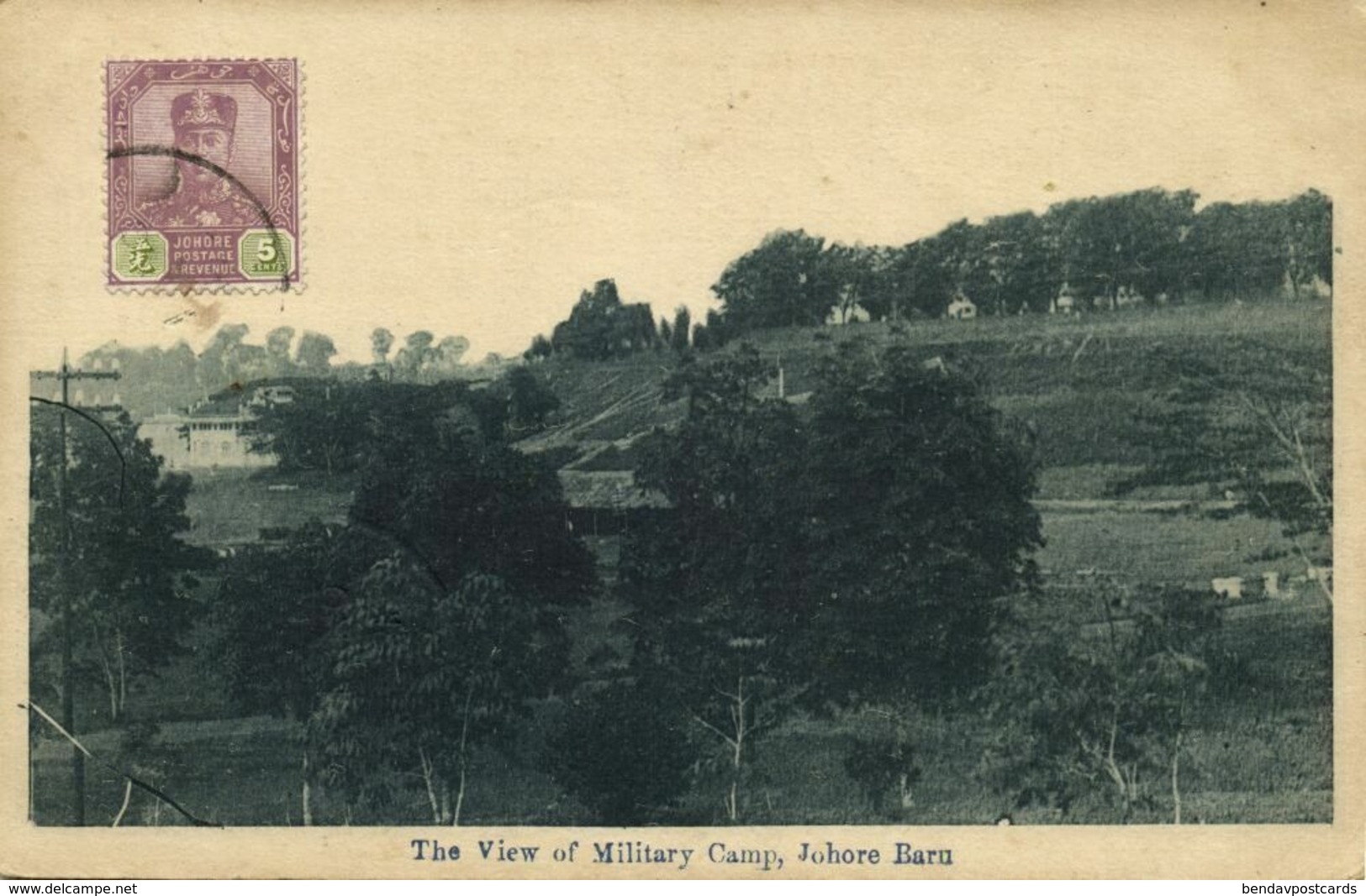 Malay Malaysia, JOHOR JOHORE BAHRU, View Of Military Camp (1920s) Postcard - Malaysia