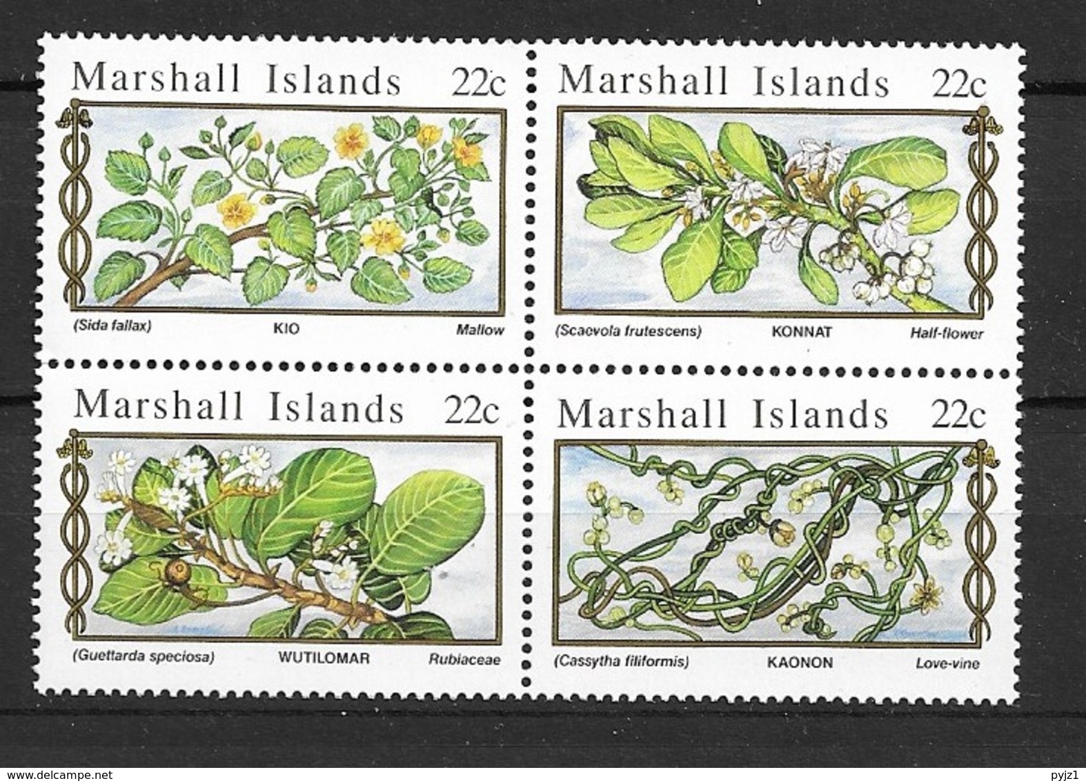 1985 MNH Marshal Mi 58-61, Postfris ** - Medicinal Plants