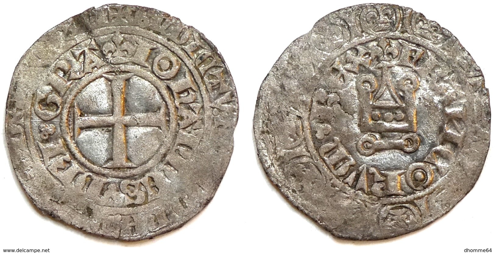 FRANCE - Jean II Le Bon [1350-1364] - Gros Blanc Au Châtel Fleurdelisé (Dup. 309A ; 3,32 G) - 1350-1364 Johann II. Der Gute