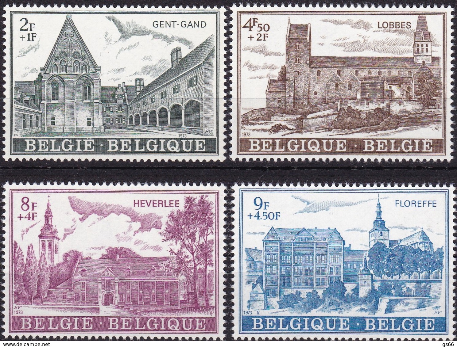 1973, Belgien,  1715/18,  MNH **, Kultur. - Nuovi