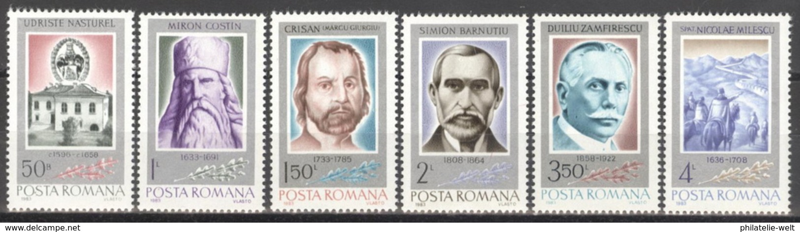 Rumänien 4013/18 ** Postfrisch Jahrestage - Ungebraucht
