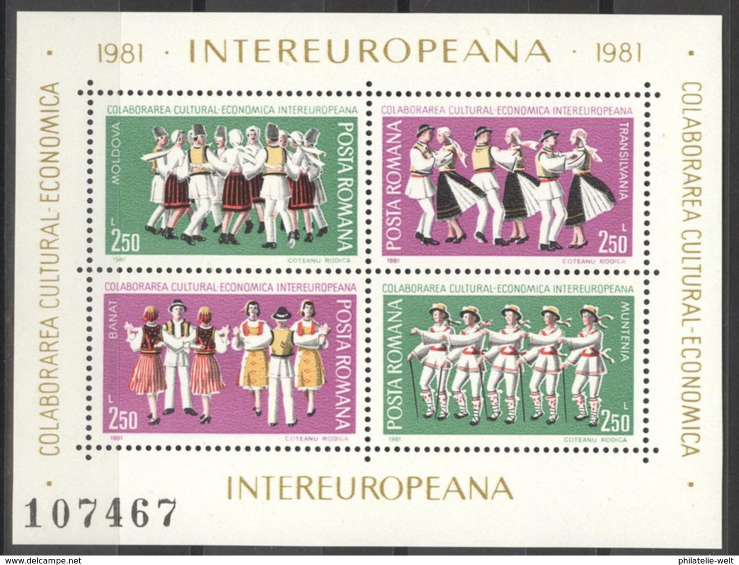 Rumänien Block 178 ** Postfrisch INTEREUROPA - Blocks & Kleinbögen