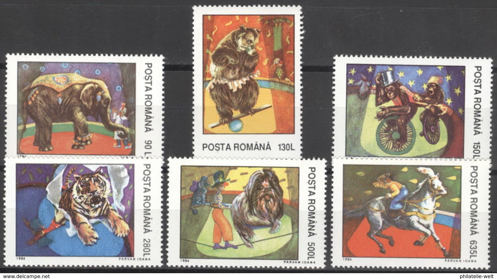 Rumänien 5026/31 ** Postfrisch Zirkus - Ungebraucht