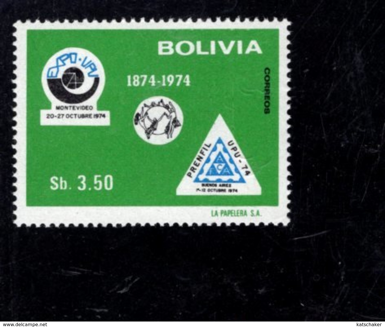 1974 SCOTT 561 POSTFRIS MINT NEVER HINGED EINWANDFREI (XX) UPU CENTENAIRE - Bolivia