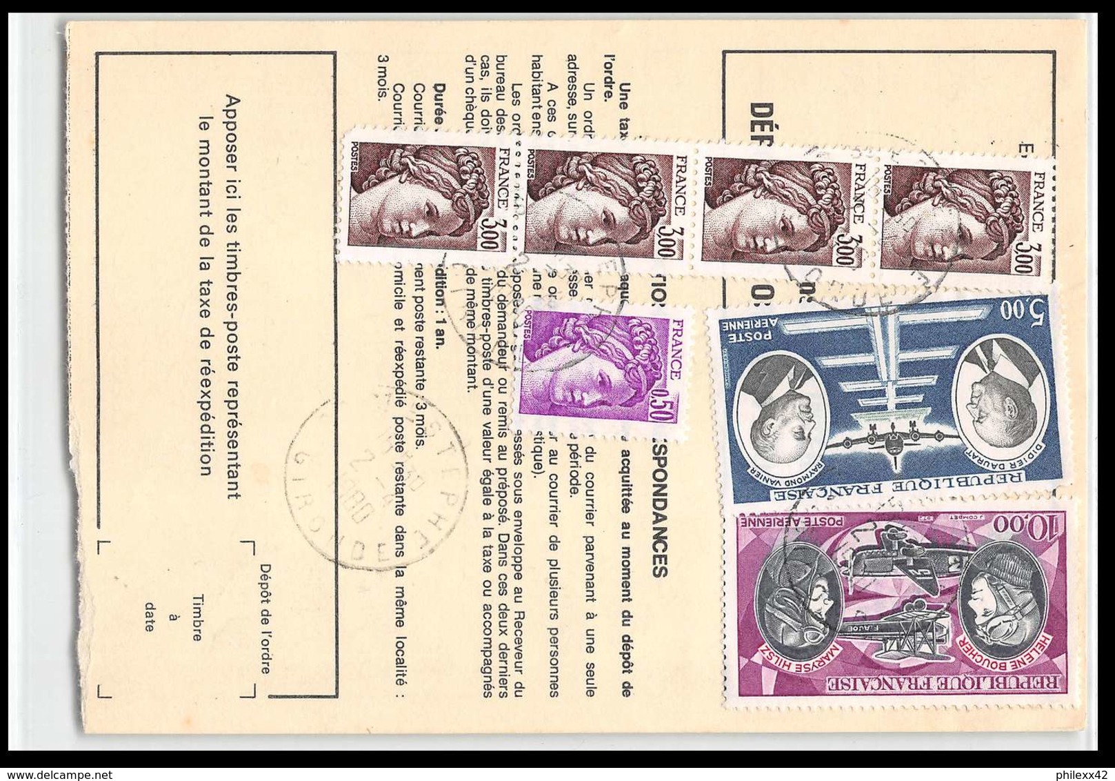 50973 St Estephe Gironde Poste Aérienne PA N°47 Boucher Hilsz Airmal Ordre De Reexpedition Temporaire France - 1960-.... Lettres & Documents