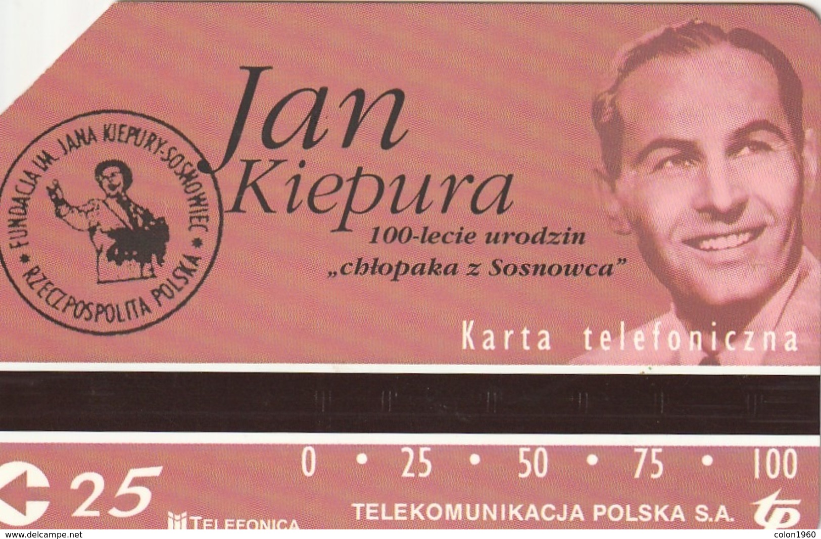 POLONIA. CINE - MUSICA. Jan Kiepura. 25U. 1169. (217) - Cine