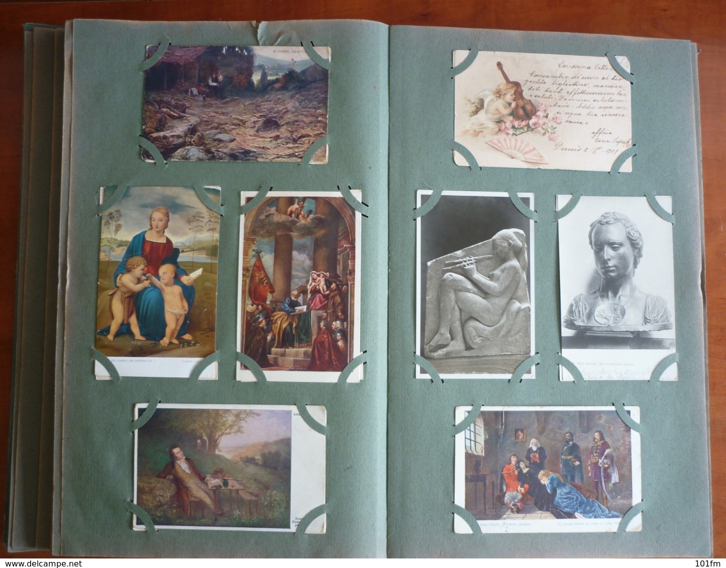 Old Album ( Art Deco Style) With 496 Old Postcards - 100 - 499 Cartes